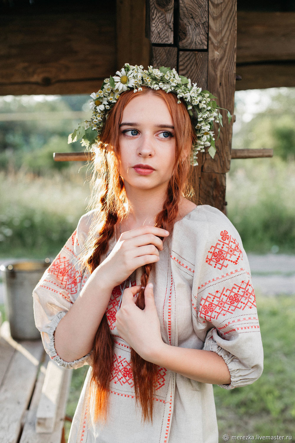 A playful frame from Girls in Slavic costumes — online in Chicago
